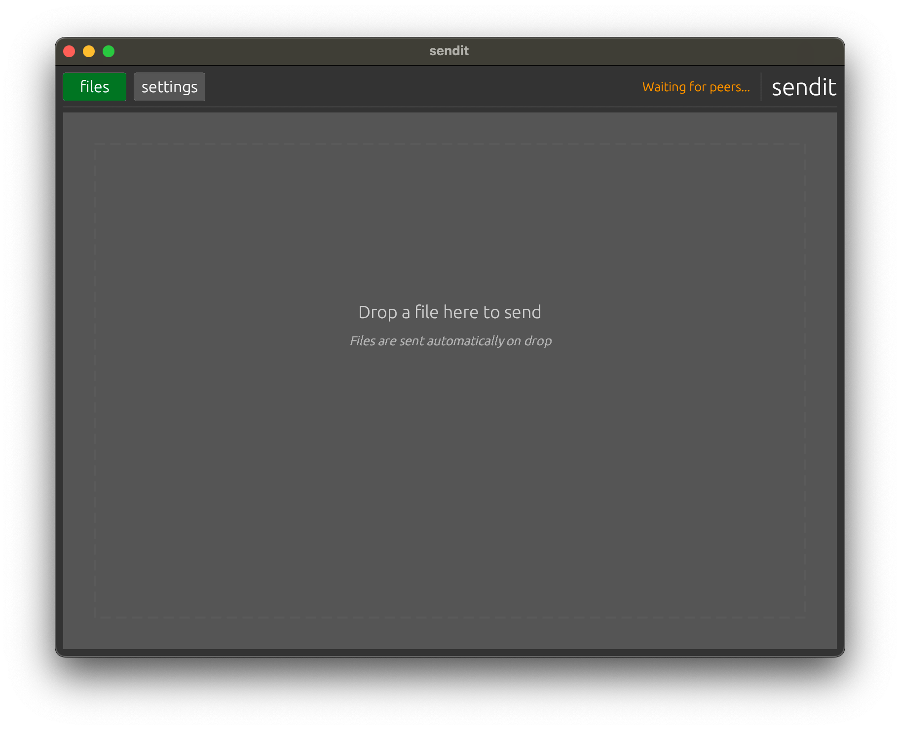 sendit! screenshot from its GitHub page