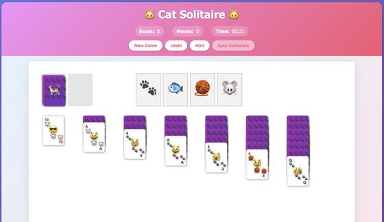 Cat Solitaire screenshot